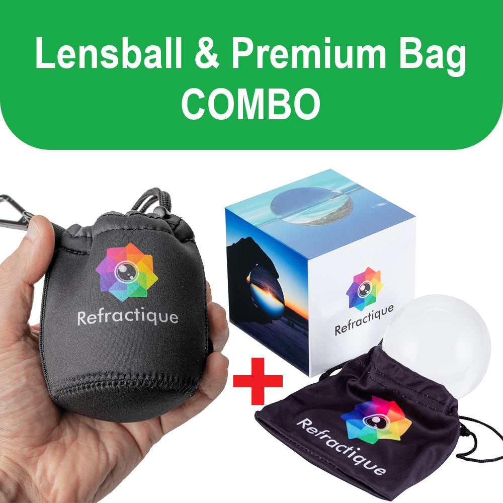 Refractique™ 60mm HD Mini Lensball & Premium Bag Combo